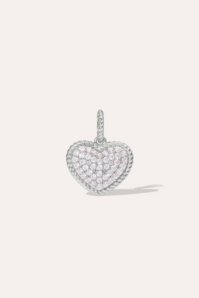 Speira Heart Pave Silver Charm