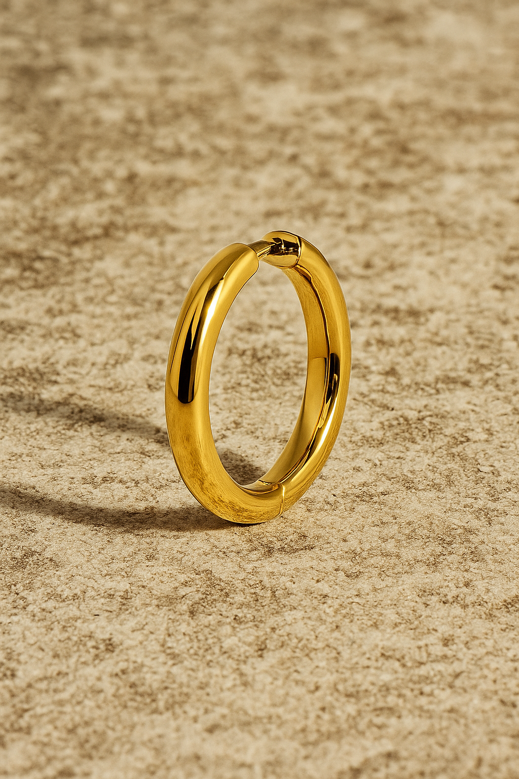 Simple 15mm gold vermeil mini hoop