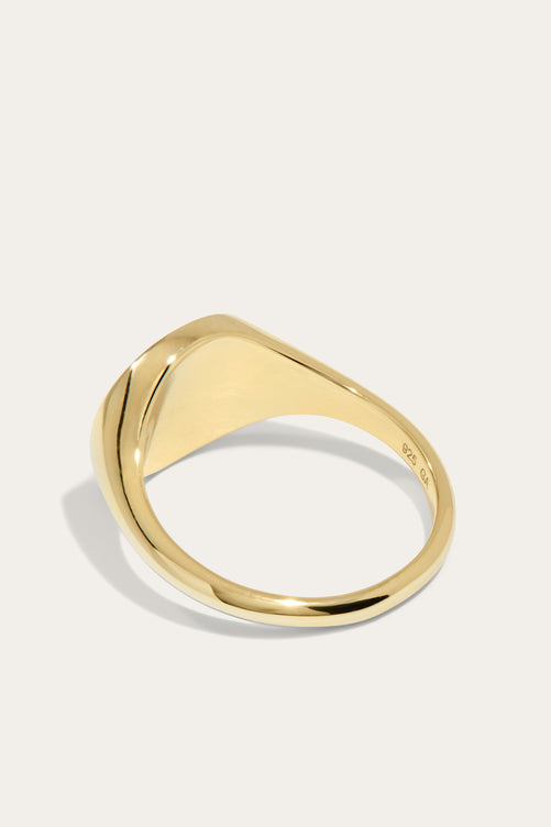 Boheme Heart gold vermeil signet ring