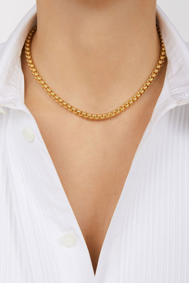 Gilda gold plated chain necklace