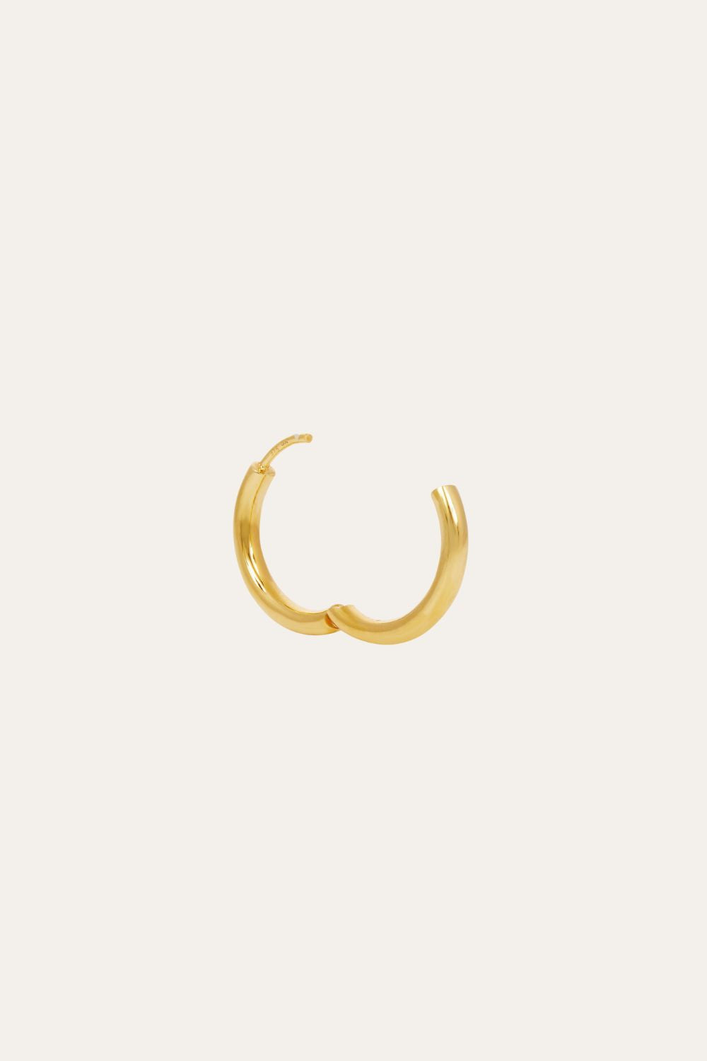 Simple 15mm gold vermeil mini hoop