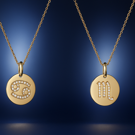 INITIAL AND ZODIAC NECKLACES