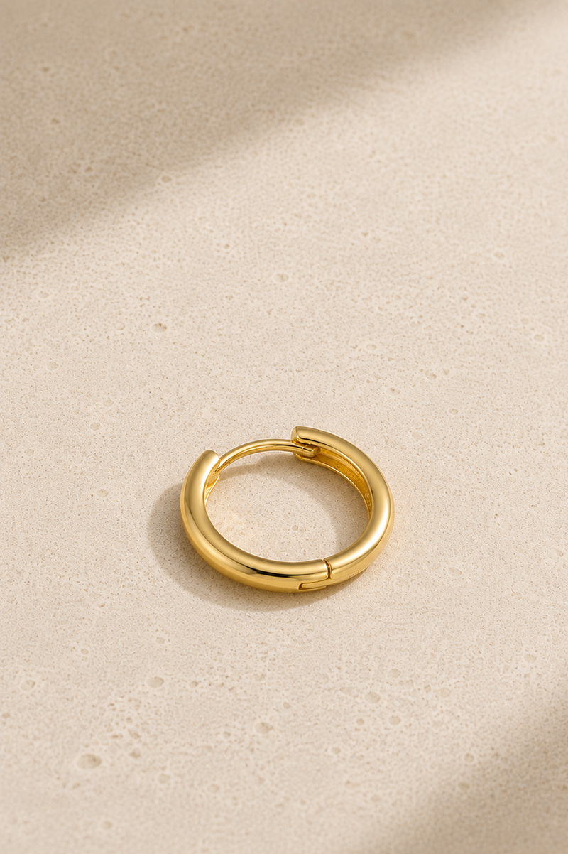 11mm Gold Huggie Earring