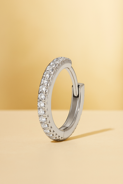 11 mm sterling silver huggie