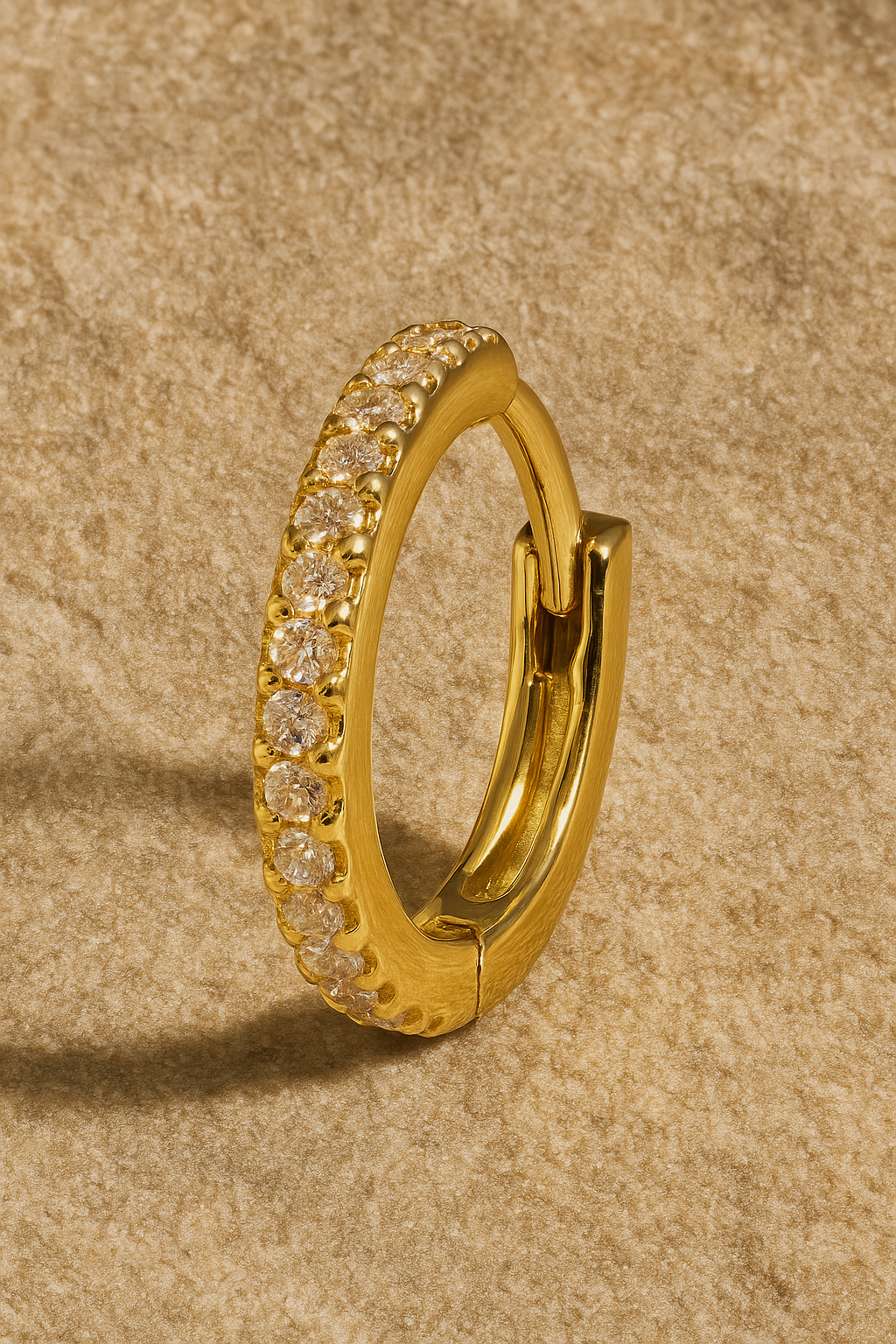 11 mm gold vermeil huggie