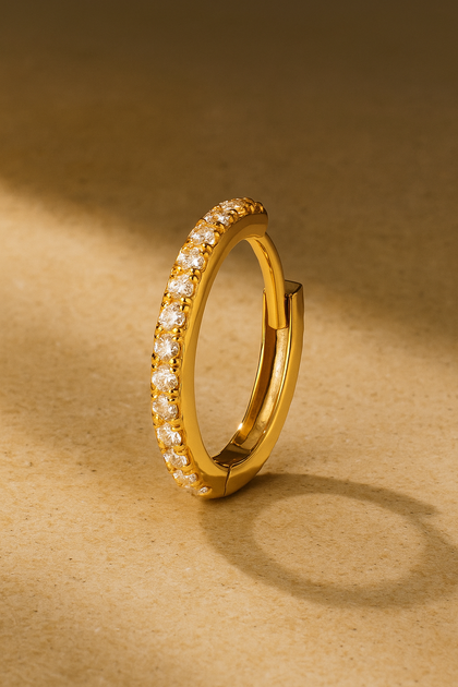 12,5 mm gold vermeil huggie