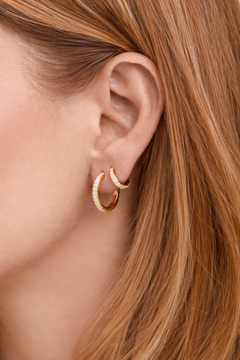 12,5 mm gold vermeil huggie