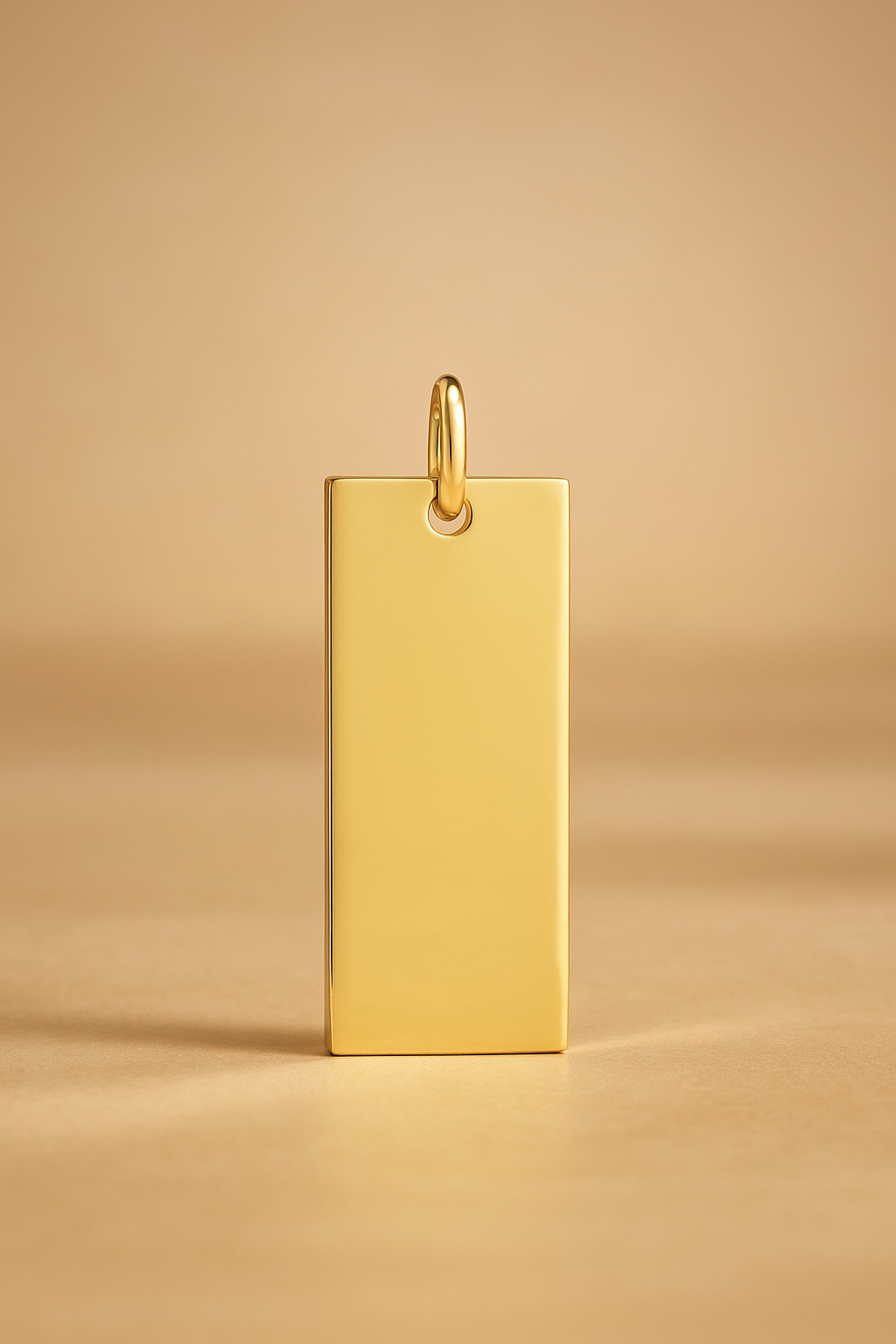 Medium gold vermeil Dog Tag
