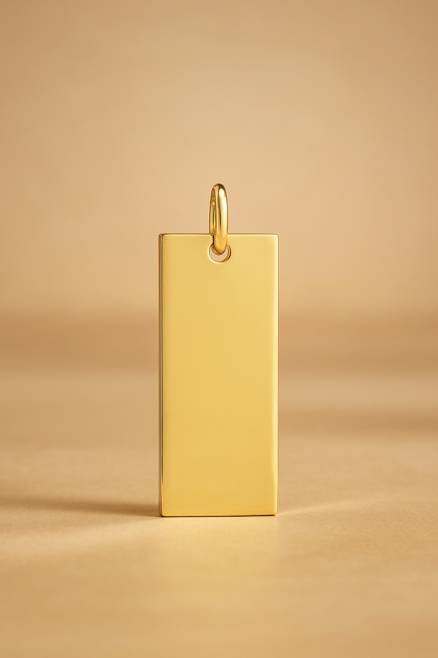 Medium gold vermeil Dog Tag