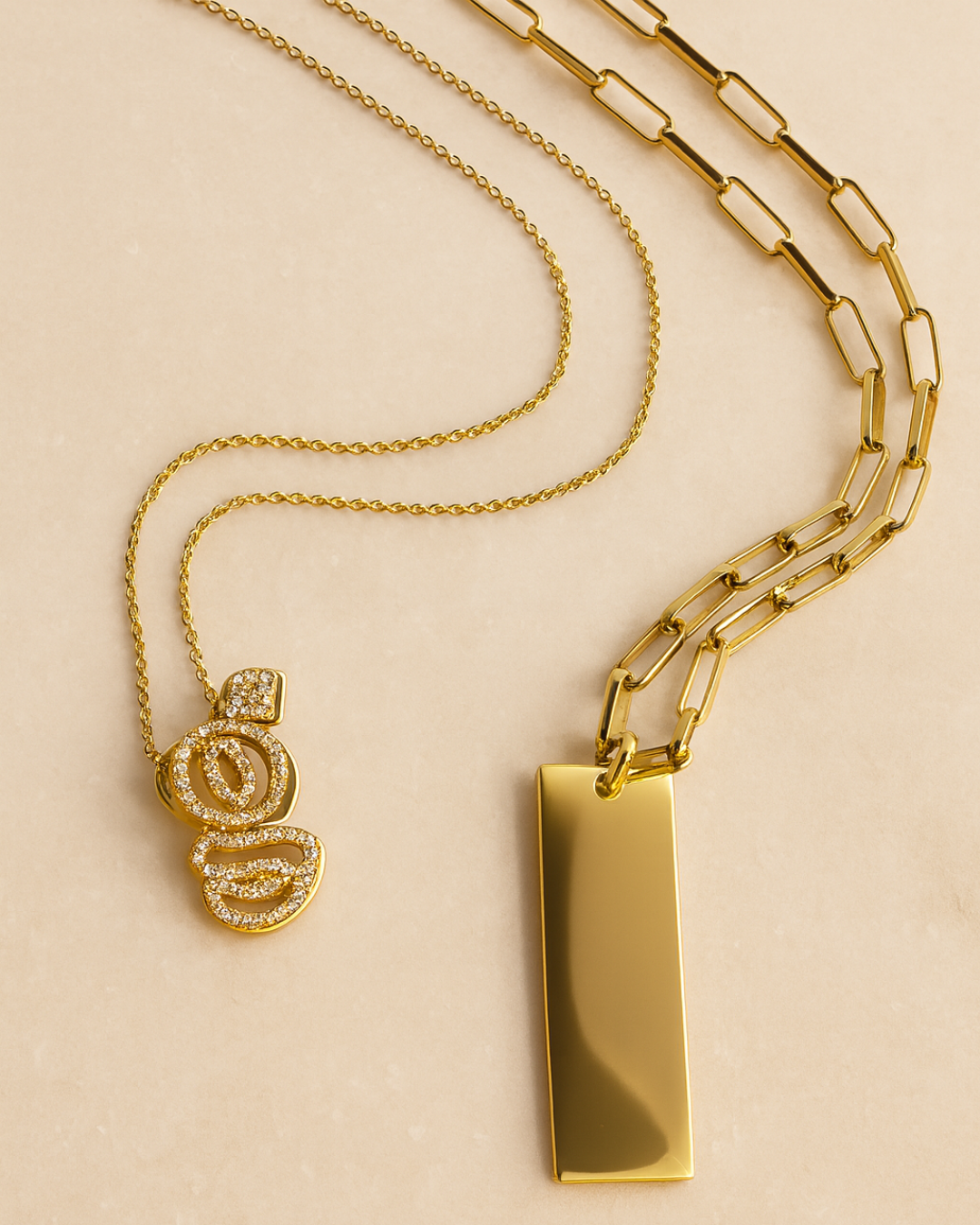 Medium gold vermeil Dog Tag