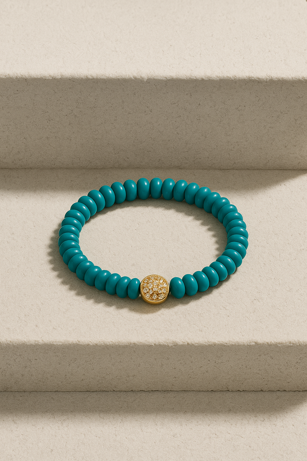 6,4 mm turquoise bead bracelet