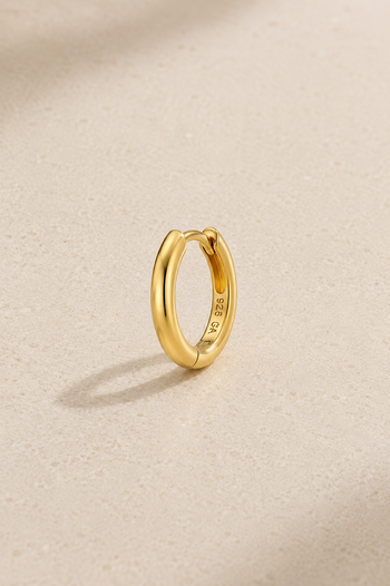 8.5mm Gold Huggie Earring