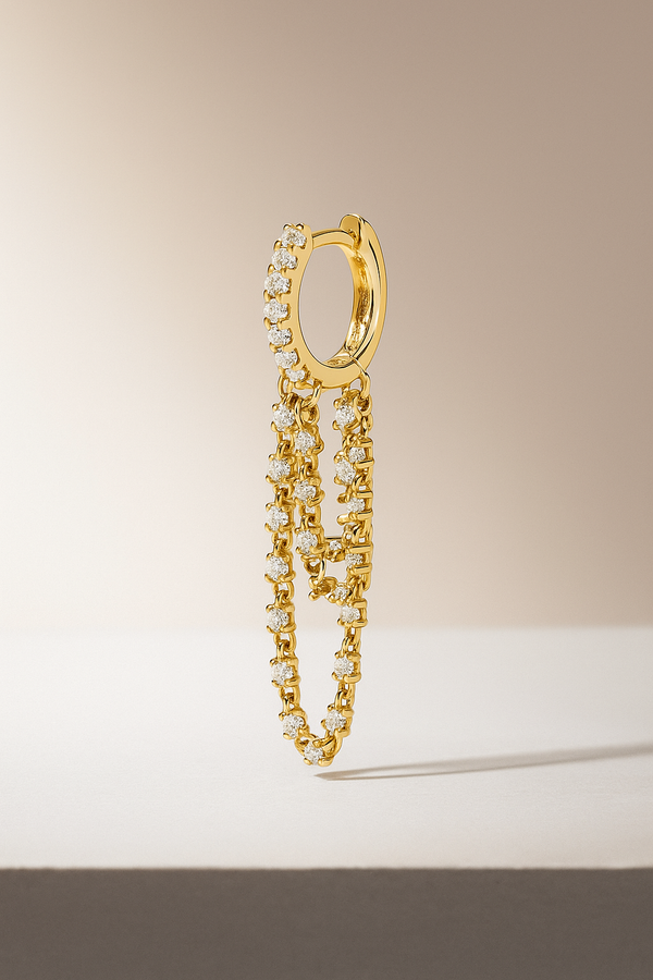 Amina gold vermeil earring