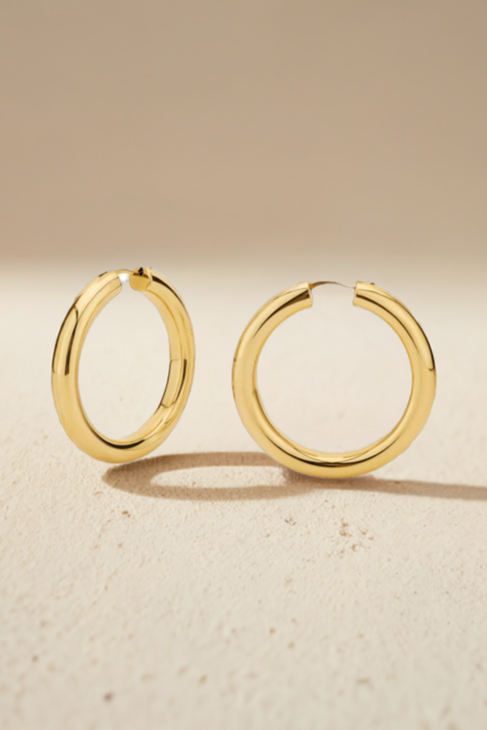 Bella 4 cm gold vermeil hoops