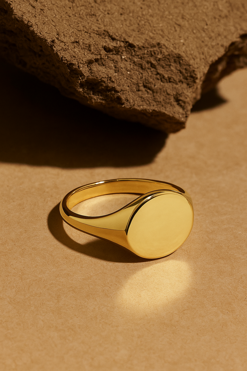 Boheme gold vermeil signet ring