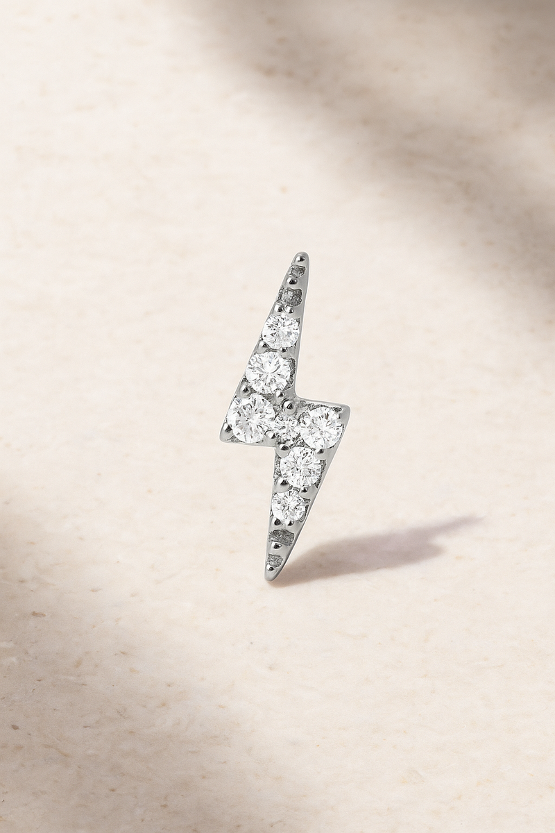 Bolt sterling silver stud