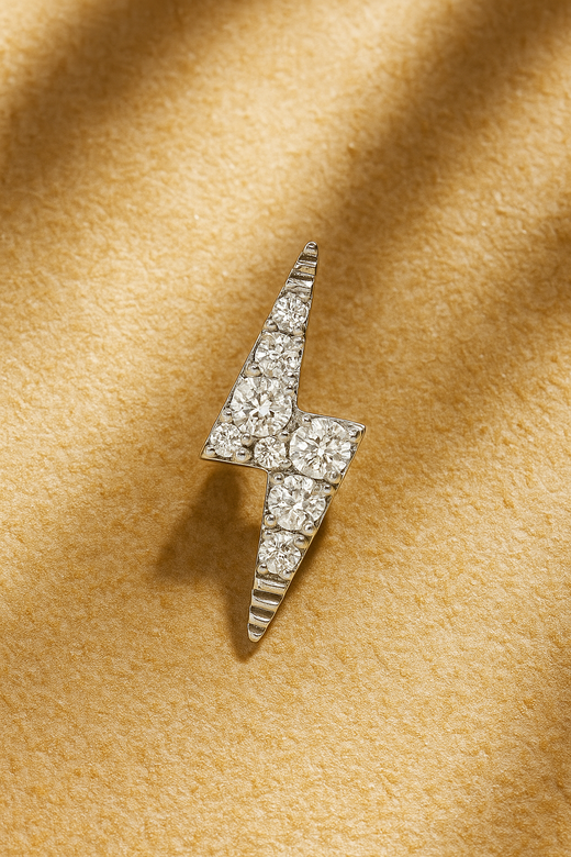 Bolt sterling silver stud (ball screw)