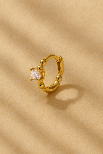 Bubbles 6.5mm Gold Vermeil Huggie