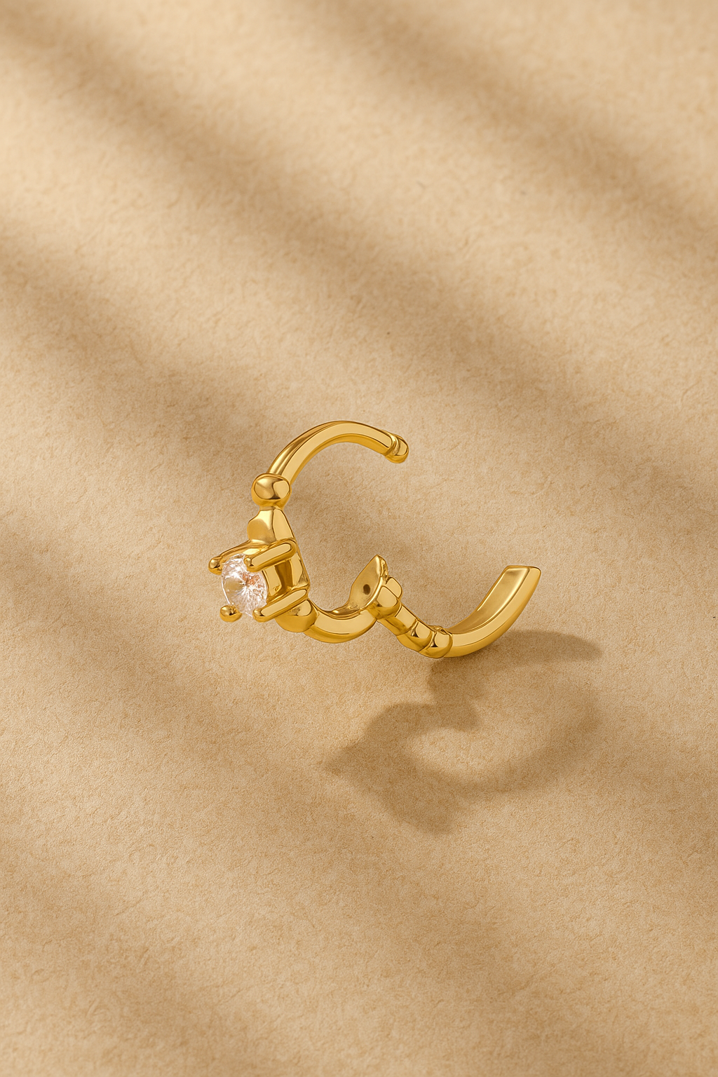 Bubbles 6.5mm Gold Vermeil Huggie back