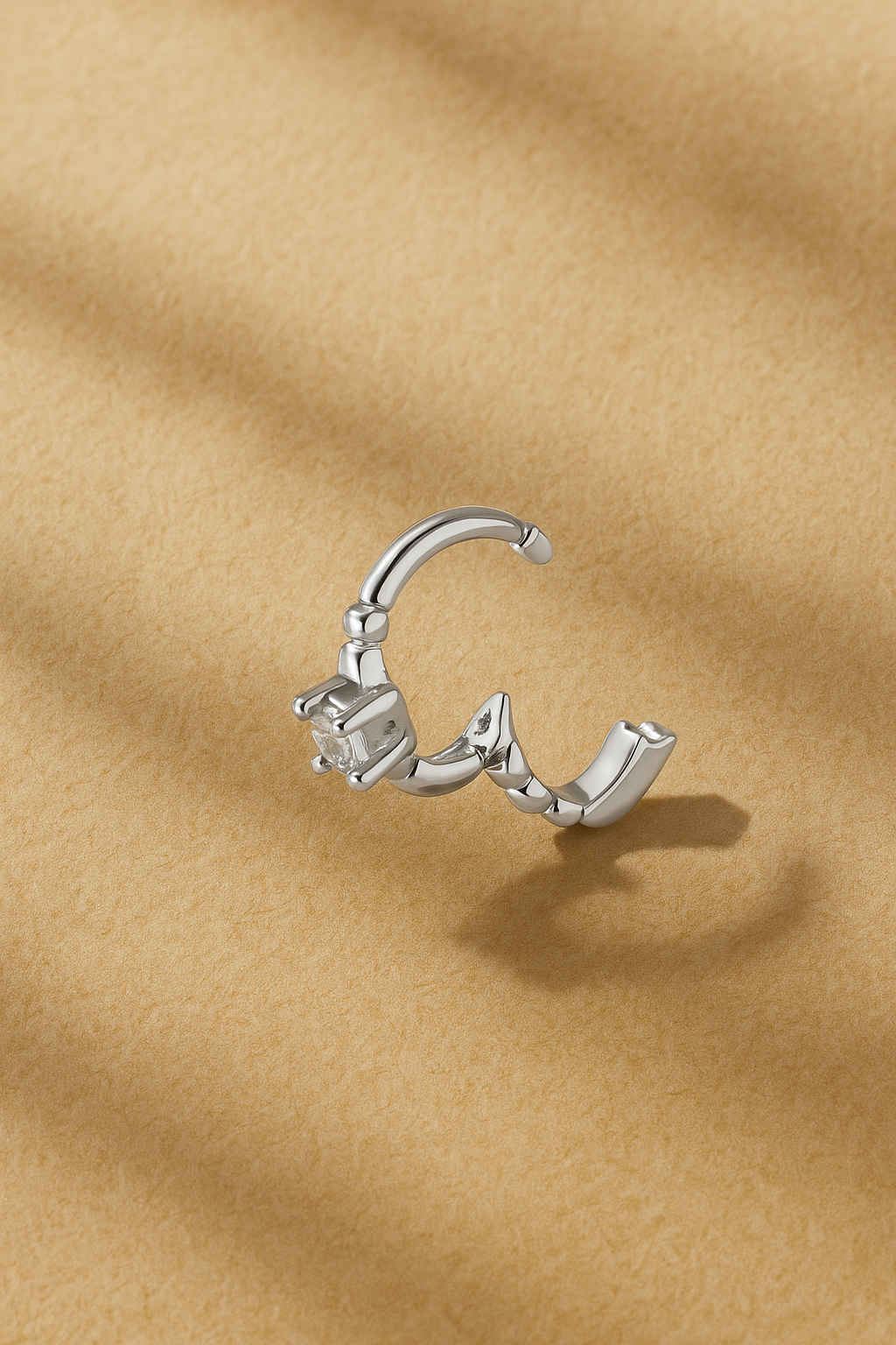 Bubbles 6.5mm  Sterling Silver Huggie back