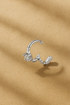 Bubbles 6.5mm  Sterling Silver Huggie back