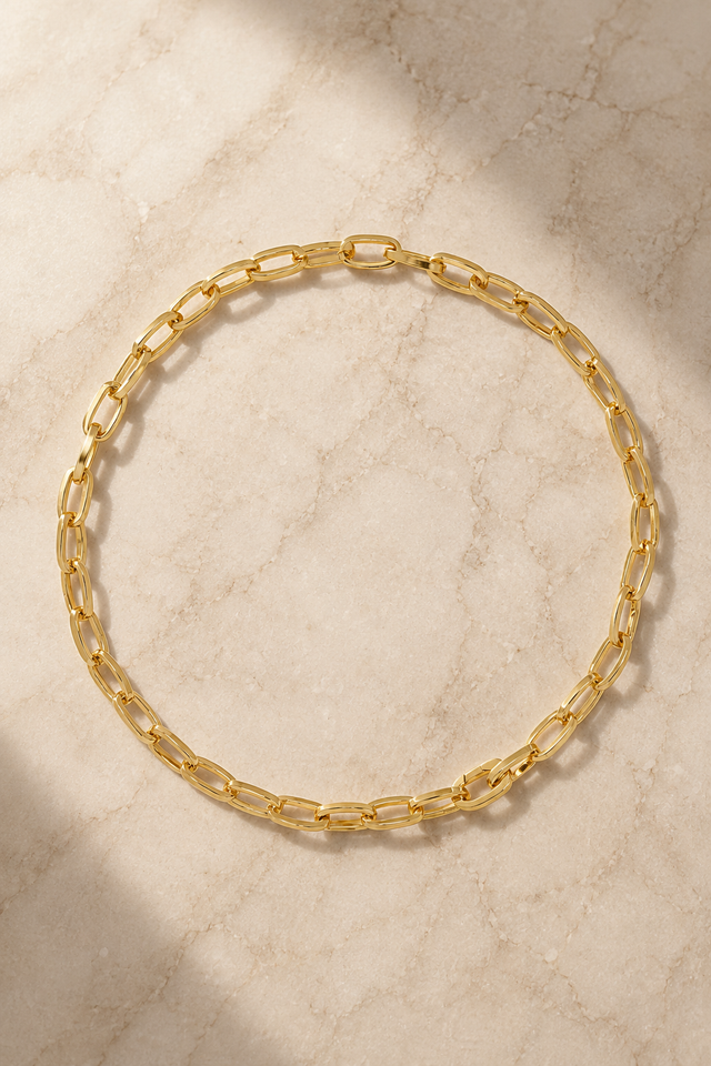 Cara gold plated chain necklace