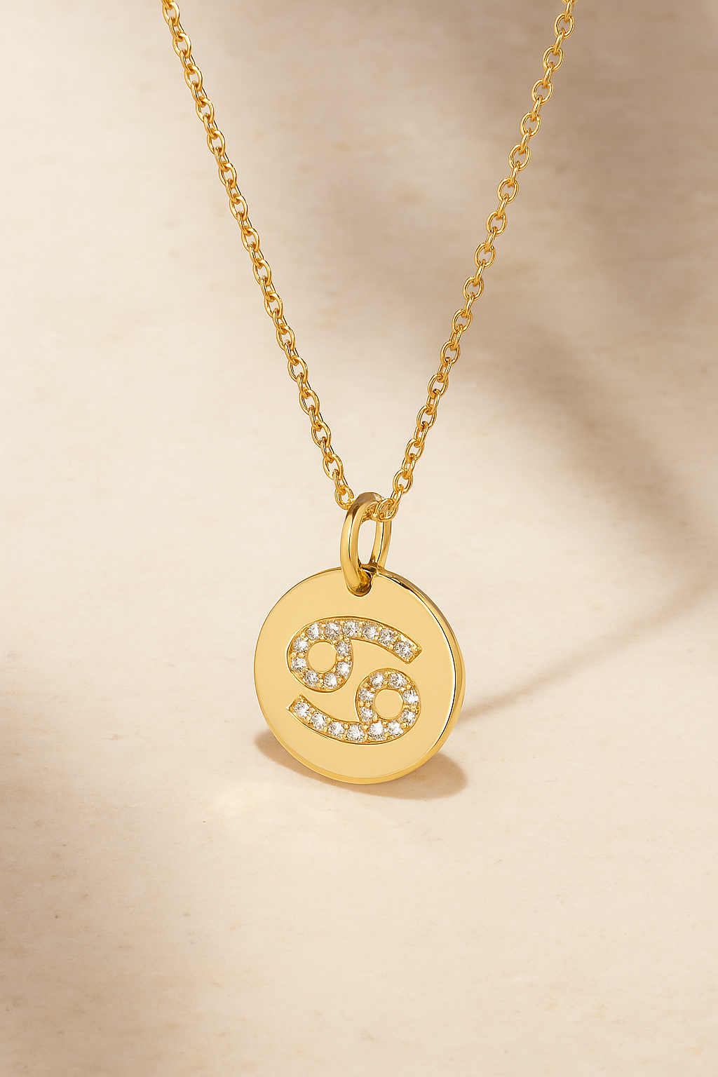 Cancer gold vermeil necklace