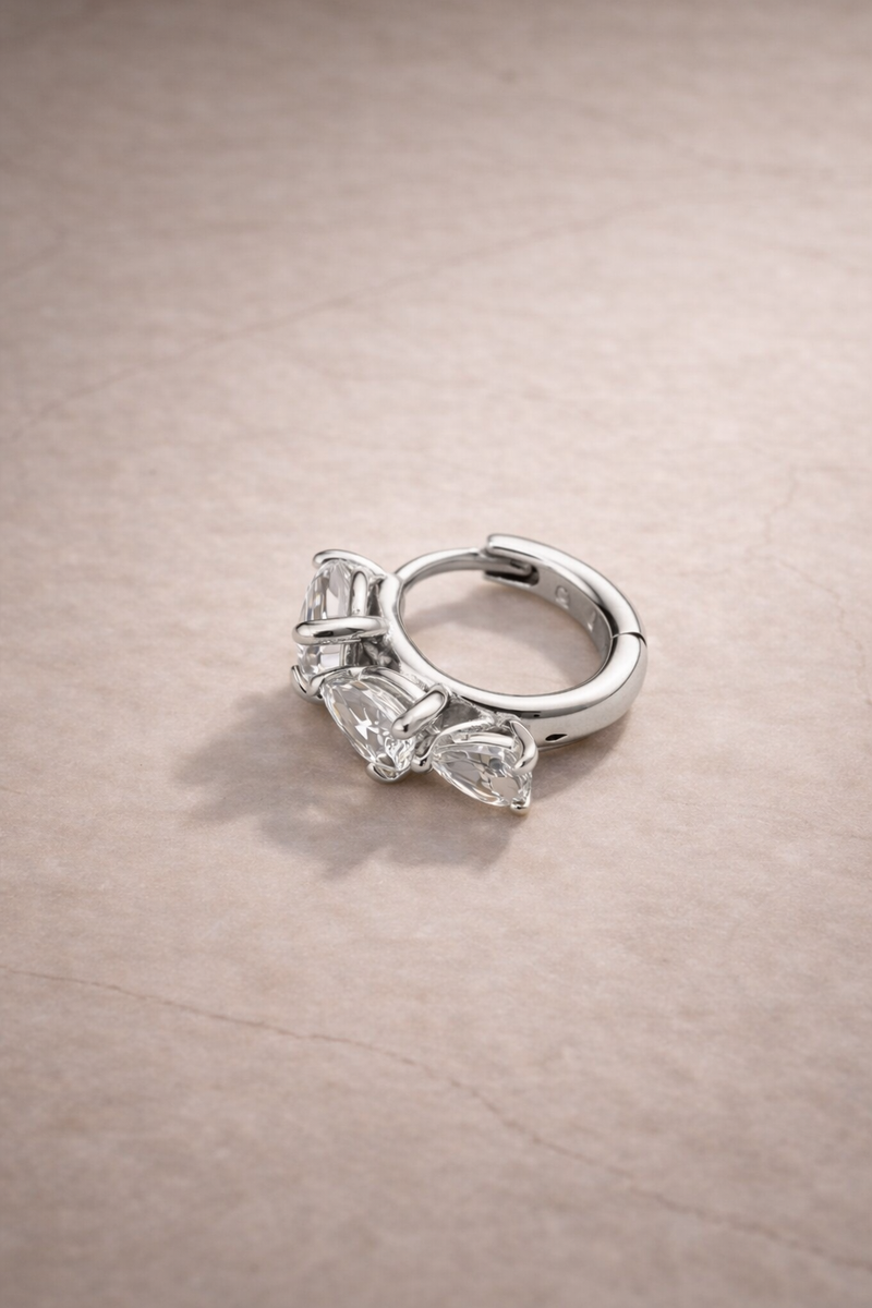 Cascade 6.5mm Huggie – Silver DOWN