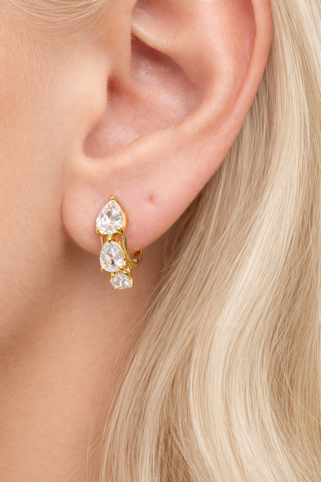 Cascade 8.5mm Huggie - Gold