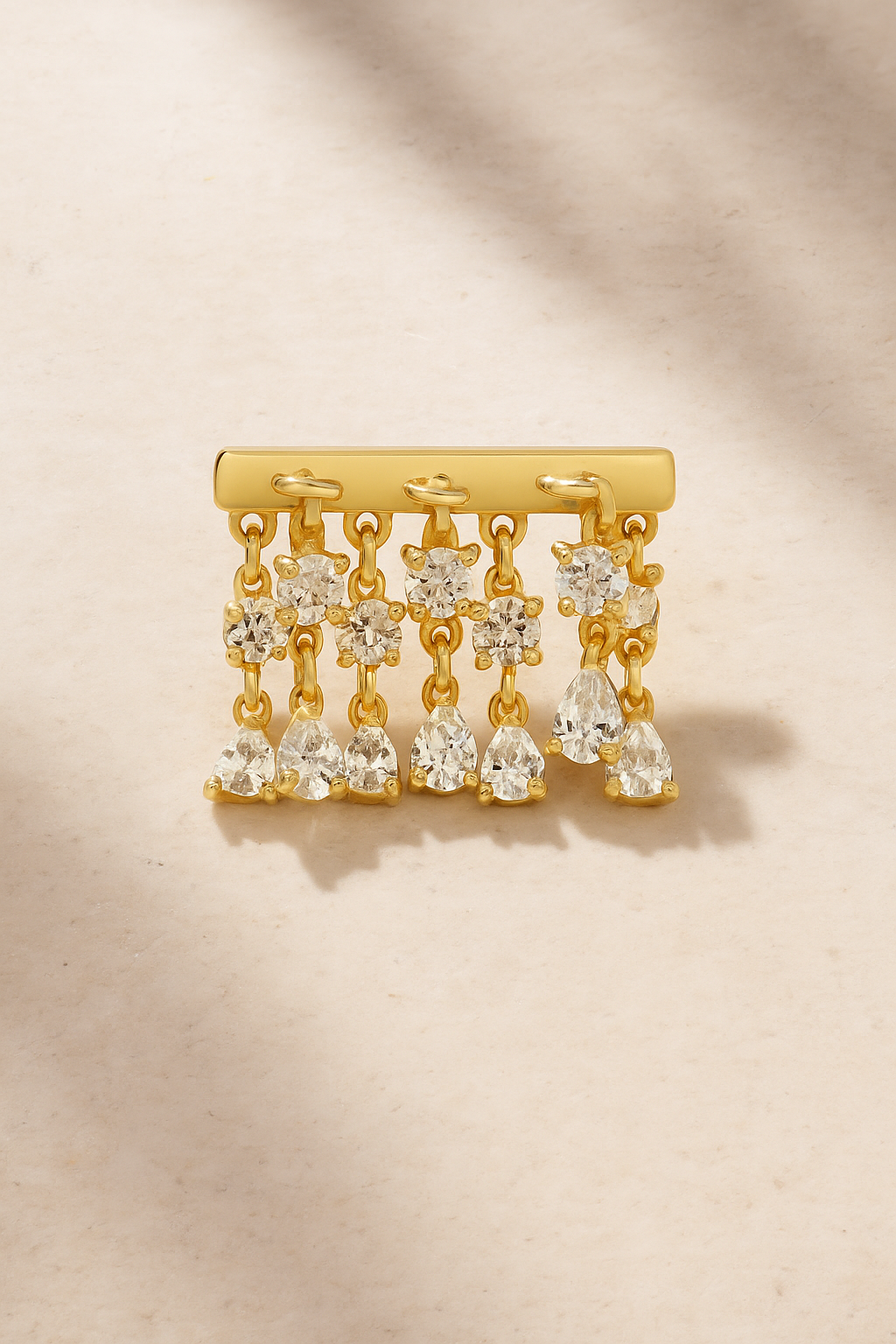 Charlie gold vermeil stud bar earring (ball screw)