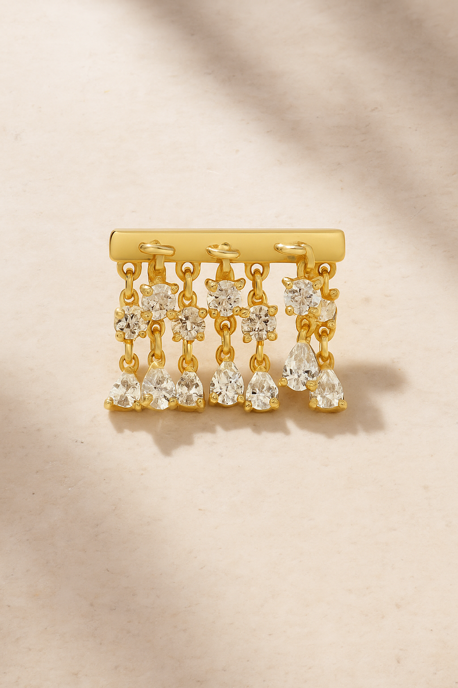 Charlie gold vermeil stud bar earring (ball screw)