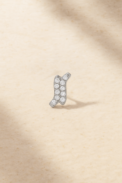 Double Kyma Silver Stud Earring