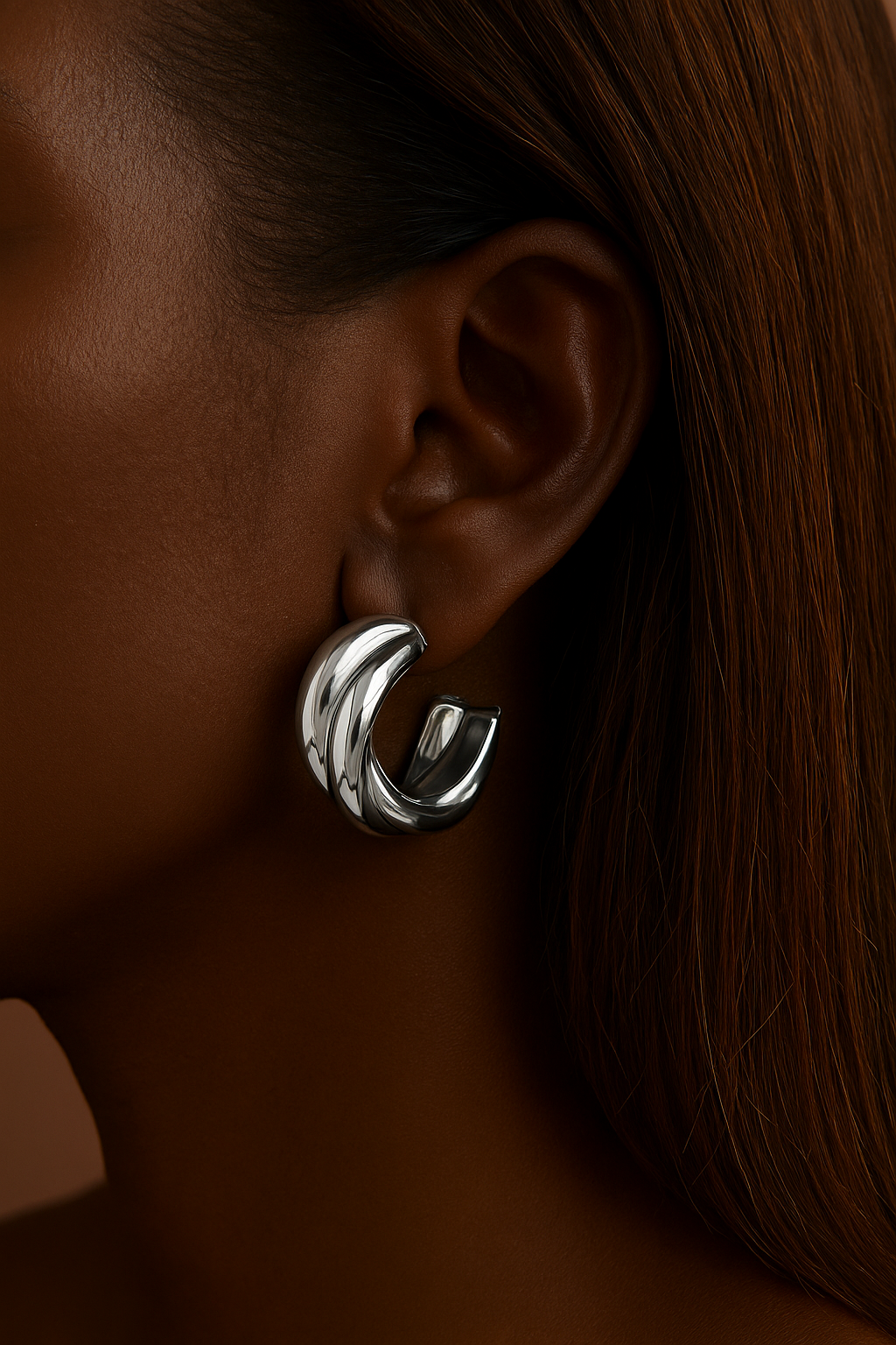 Chrissa sterling silver hoops