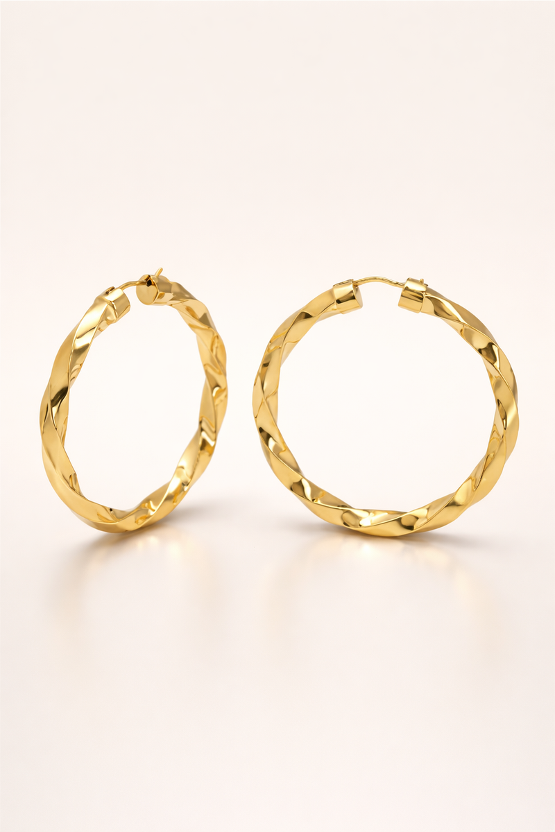 Cindy 5cm Gold Vermeil Hoops