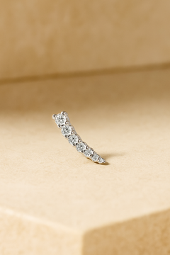 Croissant Sterling Silver Stud – Sold as a Single