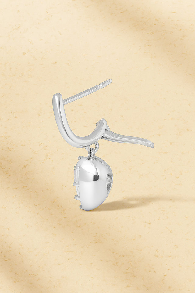 Cuore Celeste Silver Drop Earring