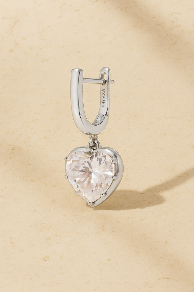 Cuore Celeste Silver Drop Earring