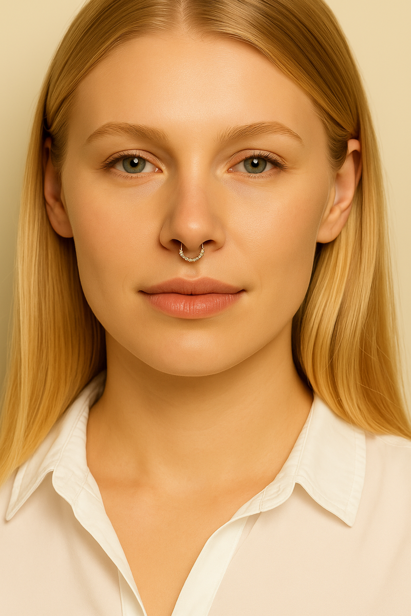 Daith & Septum Pave Gold Vermeil Clicker