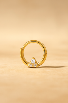 Daith & Septum Trinity Gold Vermeil Clicker