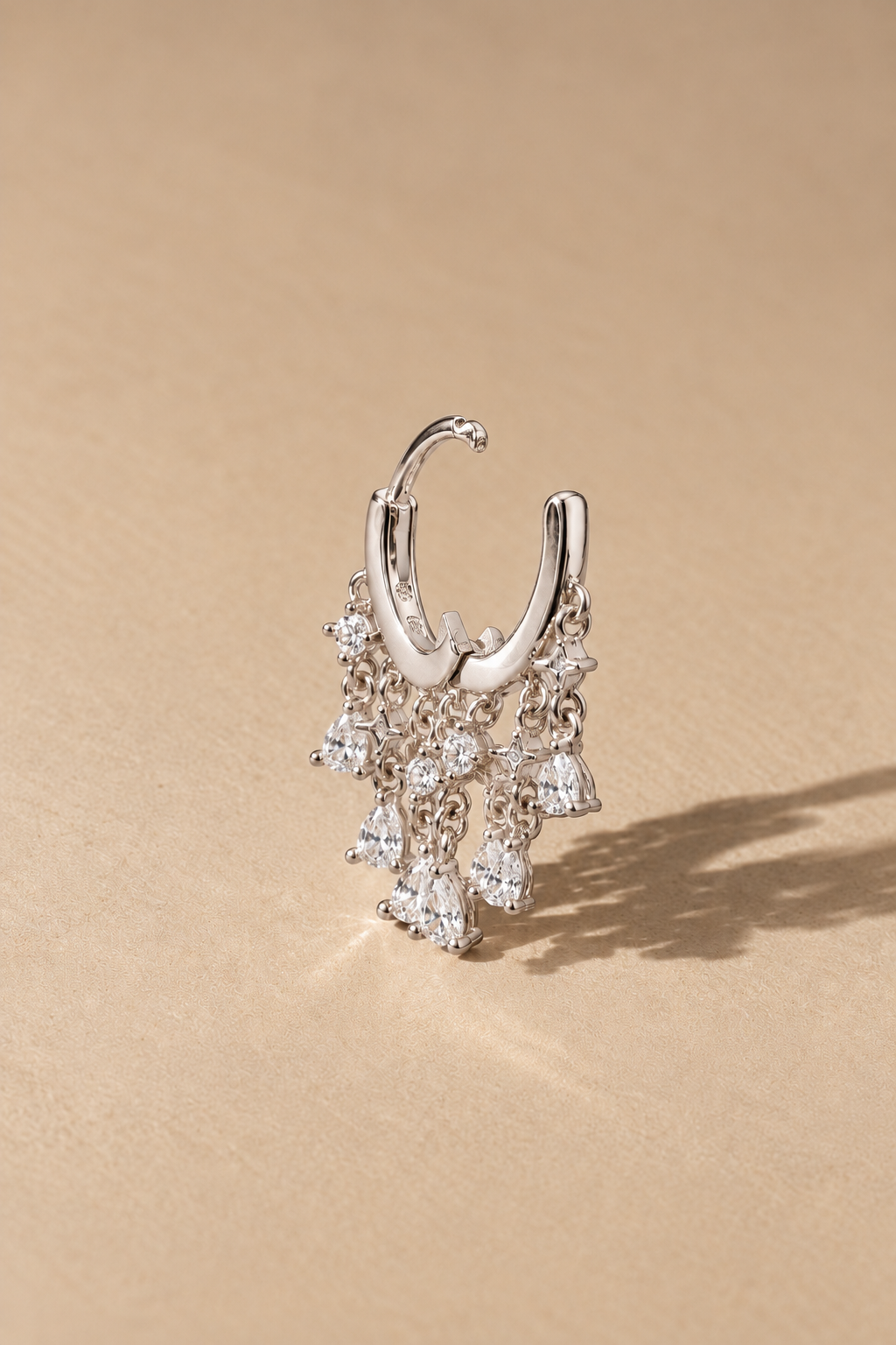 Charlie sterling silver huggie