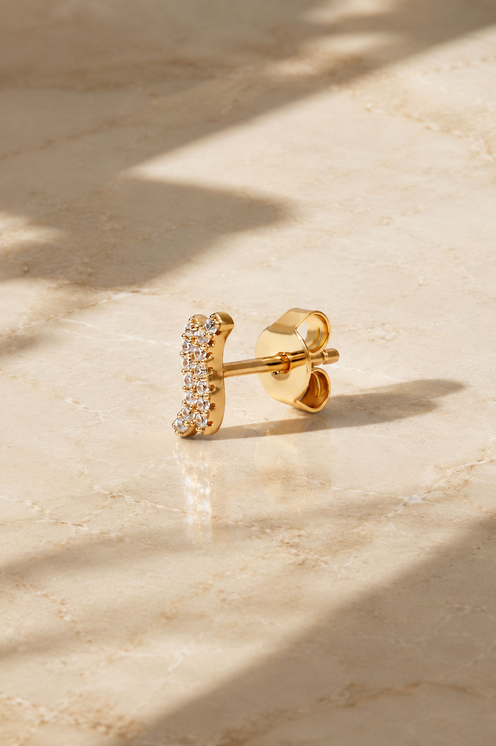 Double Kyma Gold Vermeil Stud Earring