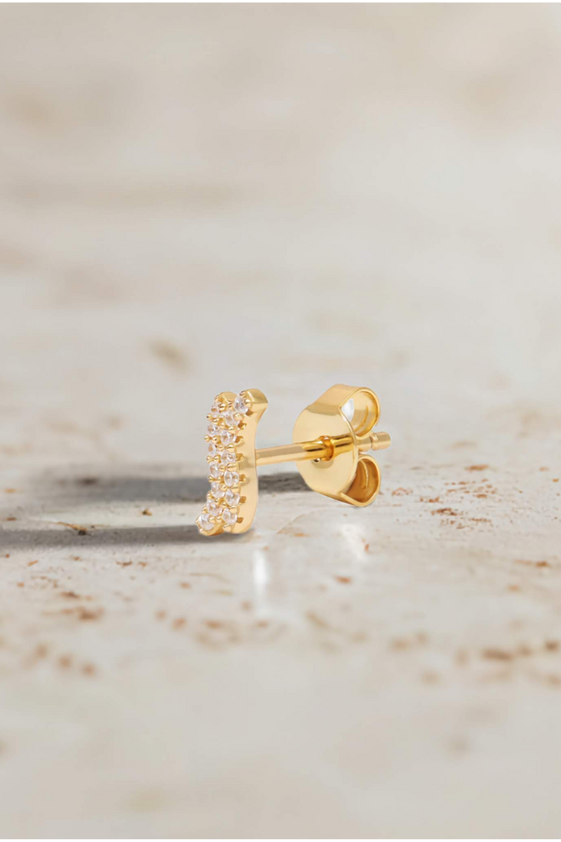 Double Kyma Gold Vermeil Stud Earring