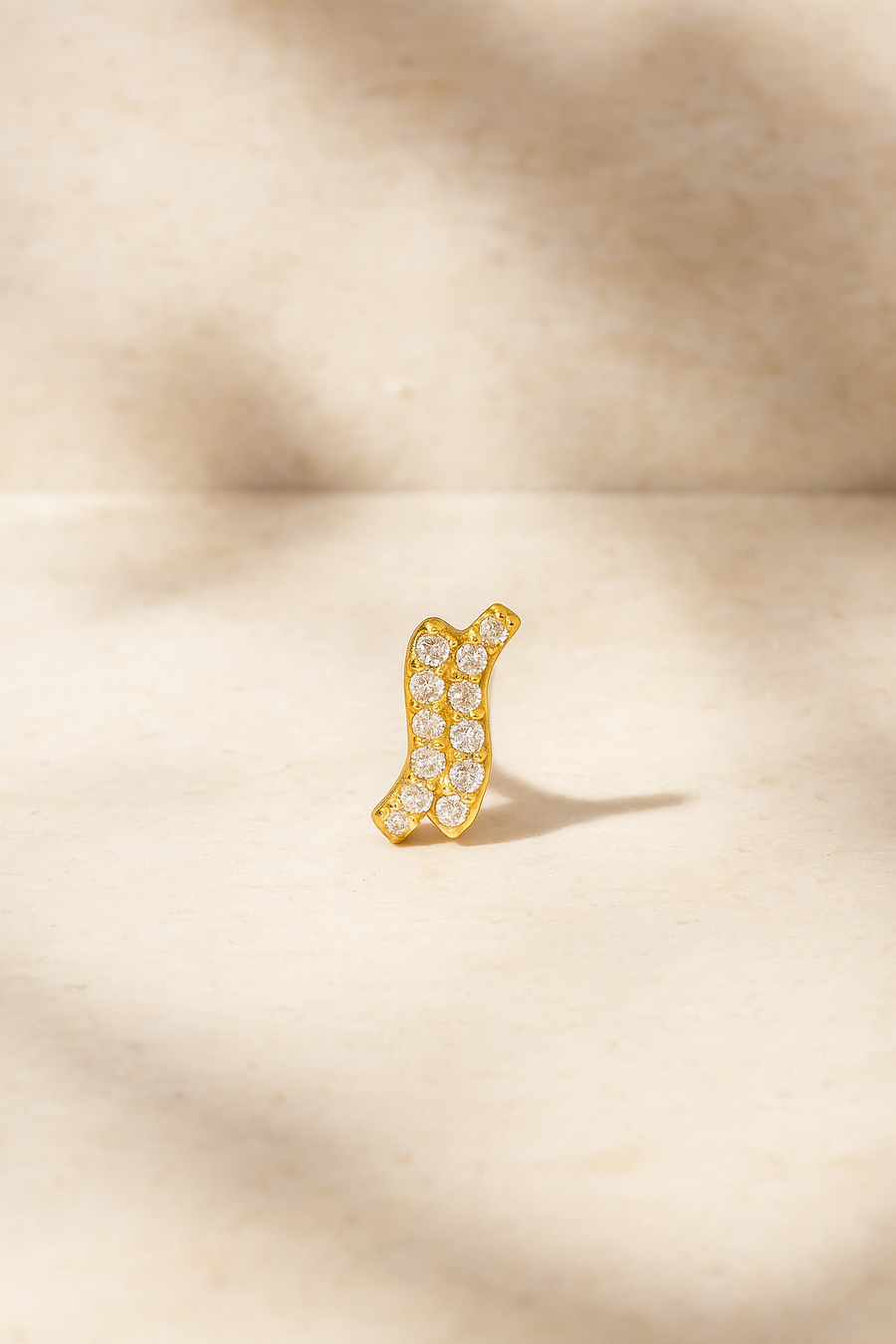 Double Kyma Gold Vermeil Stud Earring (ball screw)