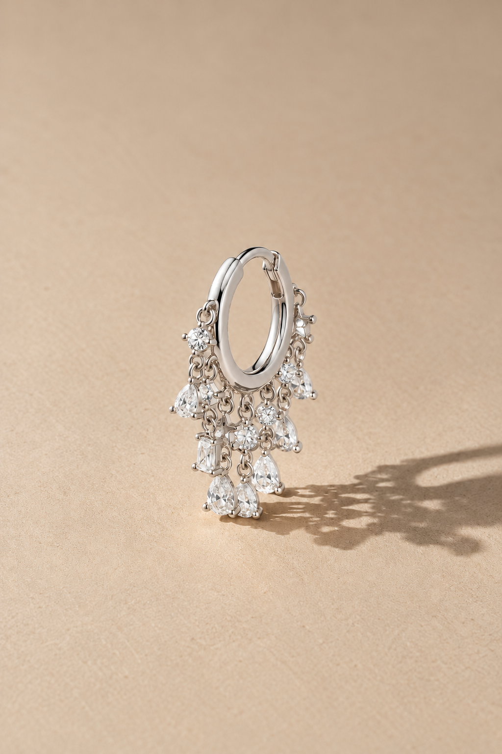 Charlie sterling silver huggie