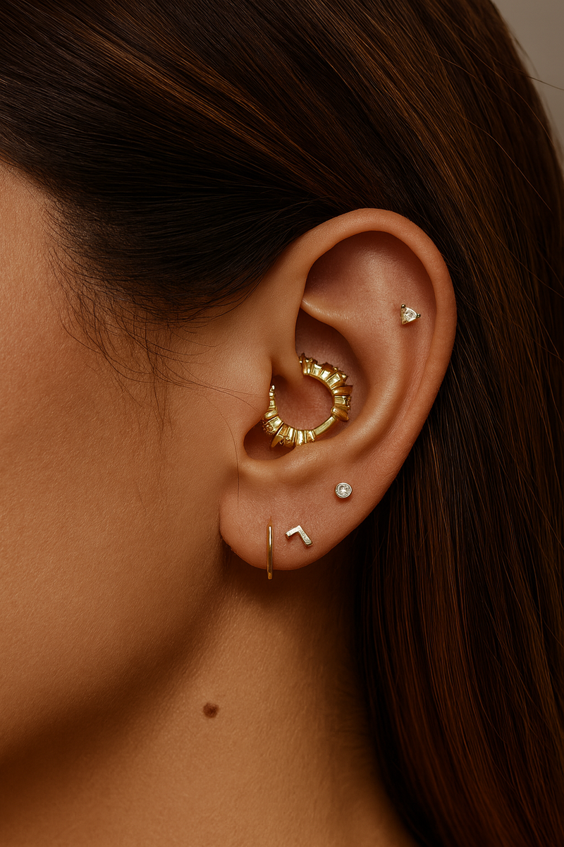 Spinetta Gold Huggie Earring