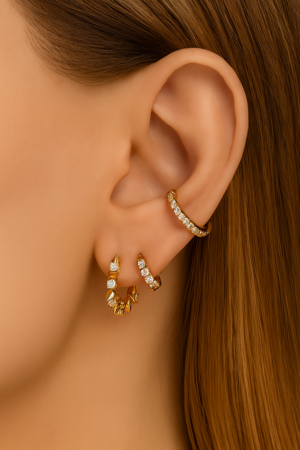 Spinetta Gold Huggie Earring