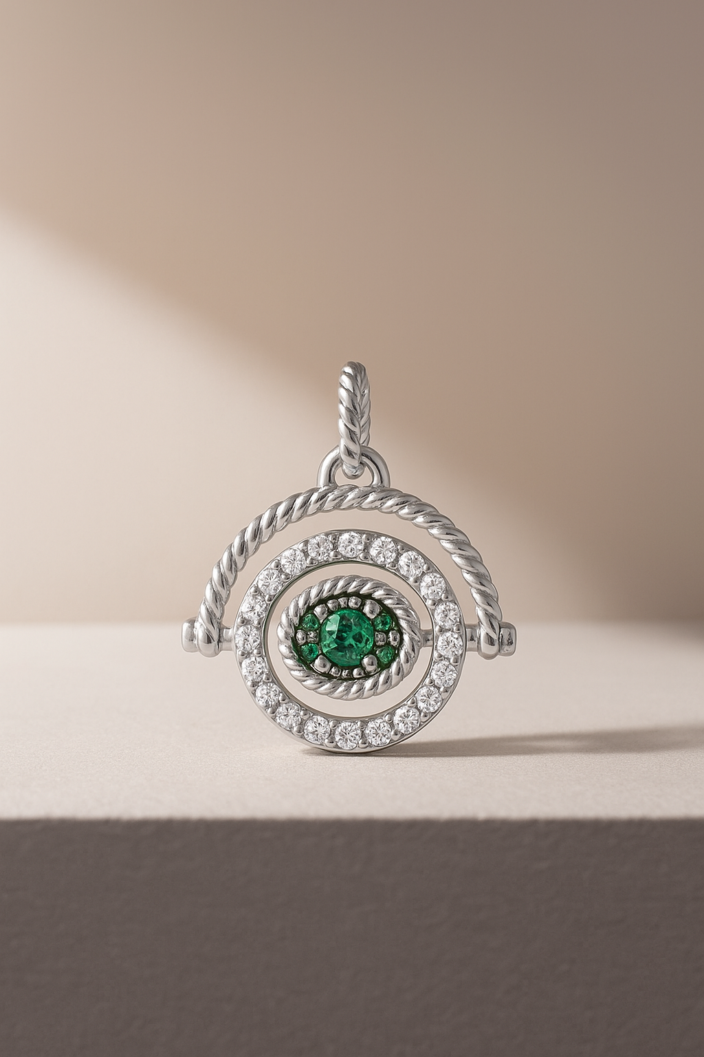 Evil Eye Silver Charm Spinner
