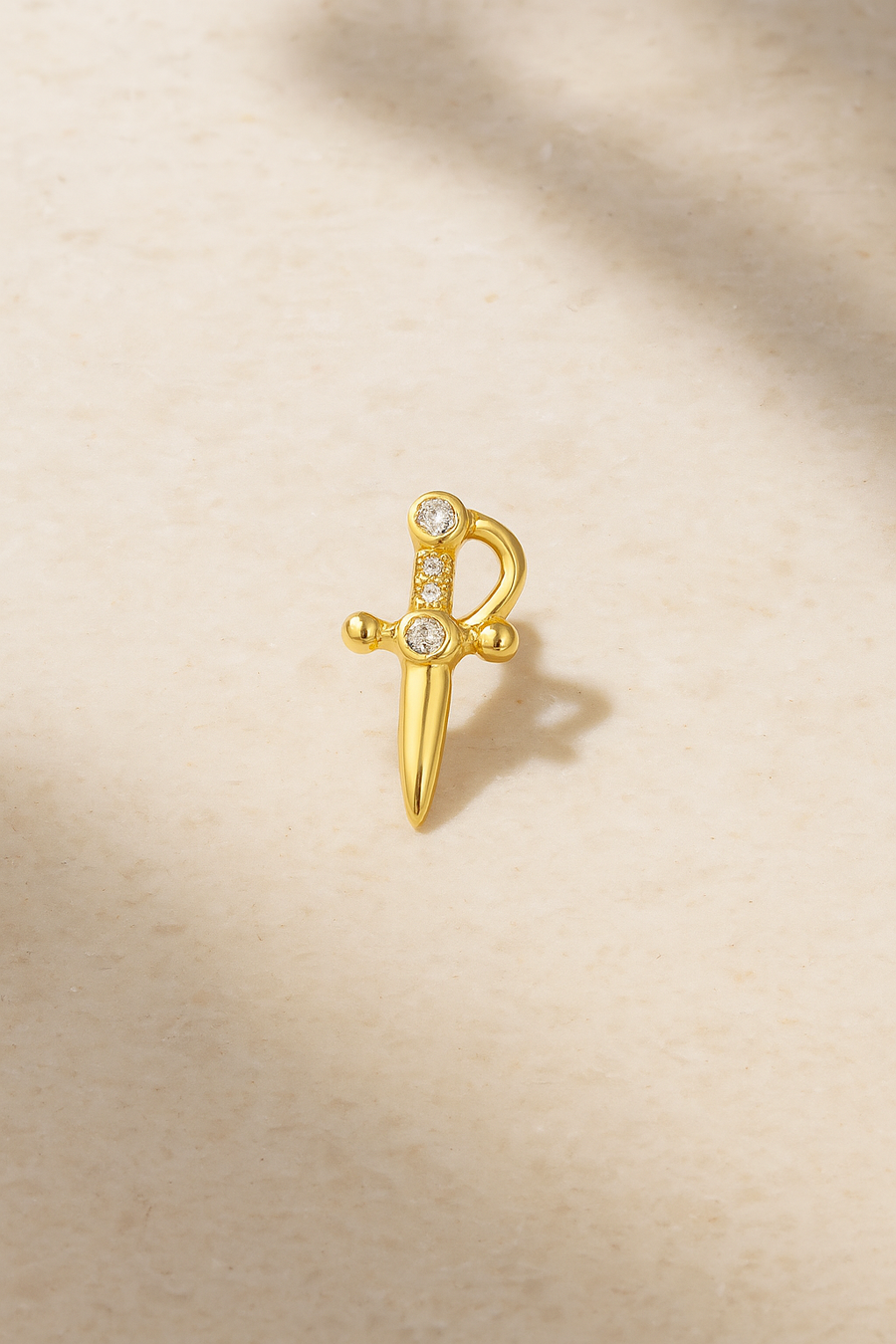 Freya gold vermeil stud earring (ball screw)