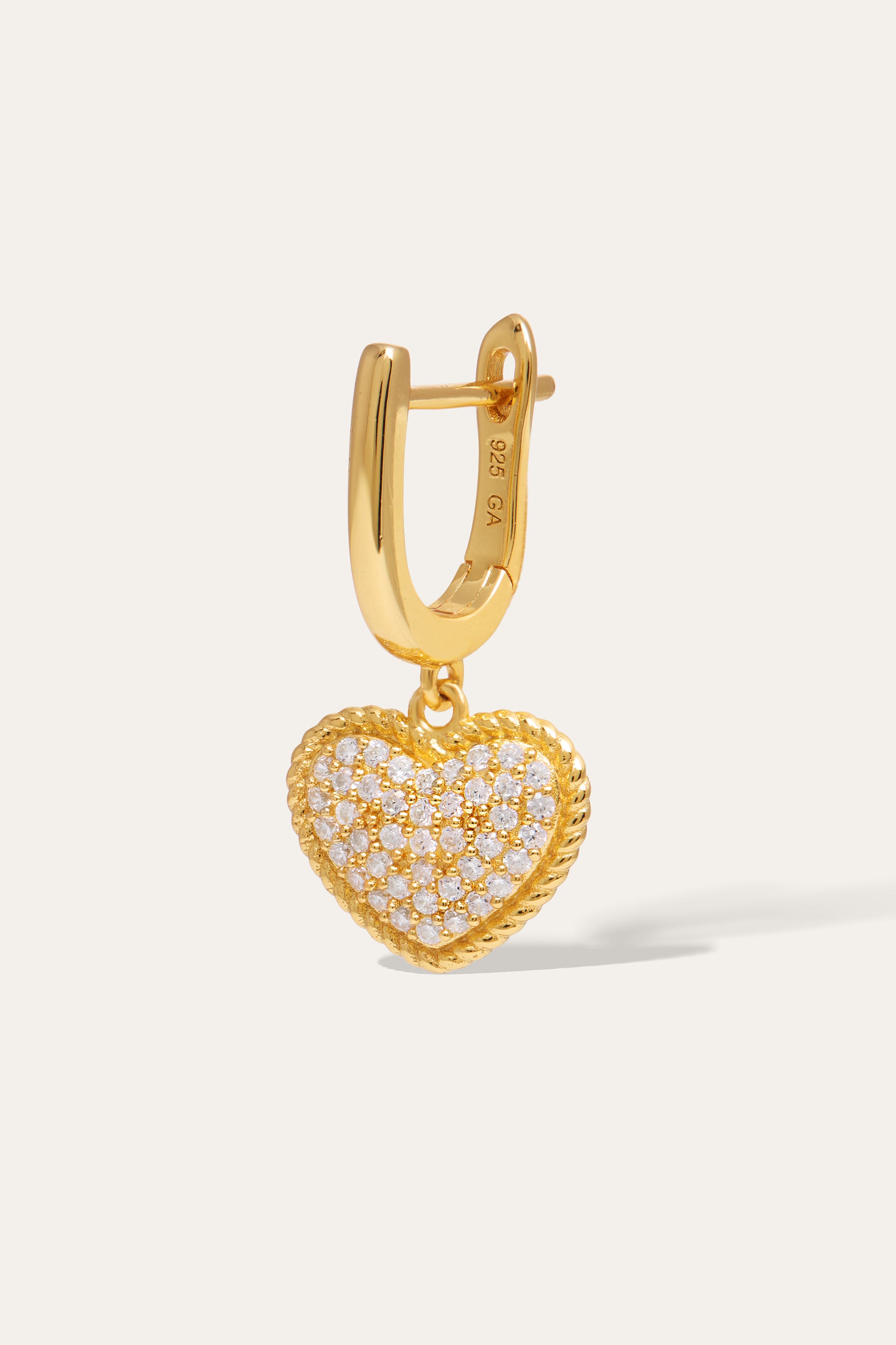 Speira Heart Gold Vermeil Drop Earring