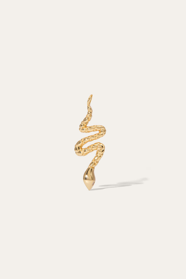 Large Snake Gold Vermeil Charm
